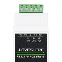 Przemysłowy serwer szeregowy RS232 do POE RJ45 (B) Ethernet TCP/IP Waveshare